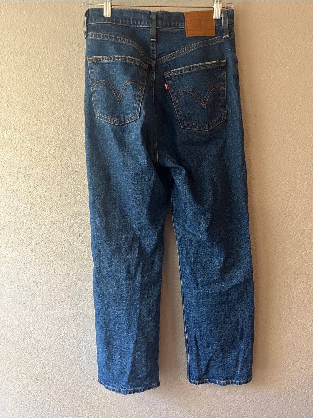 Levi’s Ribcage Straight Leg Womens Blue Denim Jeans 26 - Picture 4 of 6
